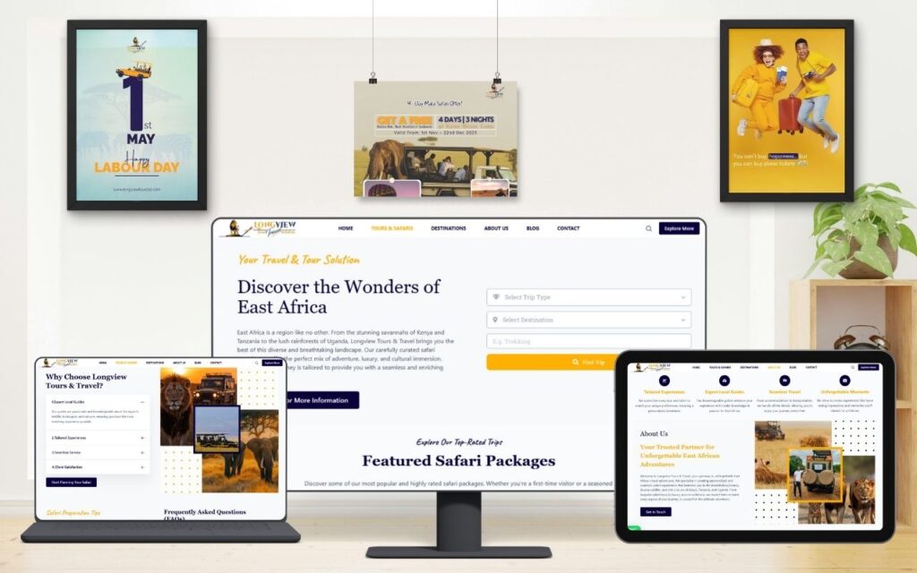 Travel Website Design and Digital Marketing in Kenya | Longview Tours – CubiKode