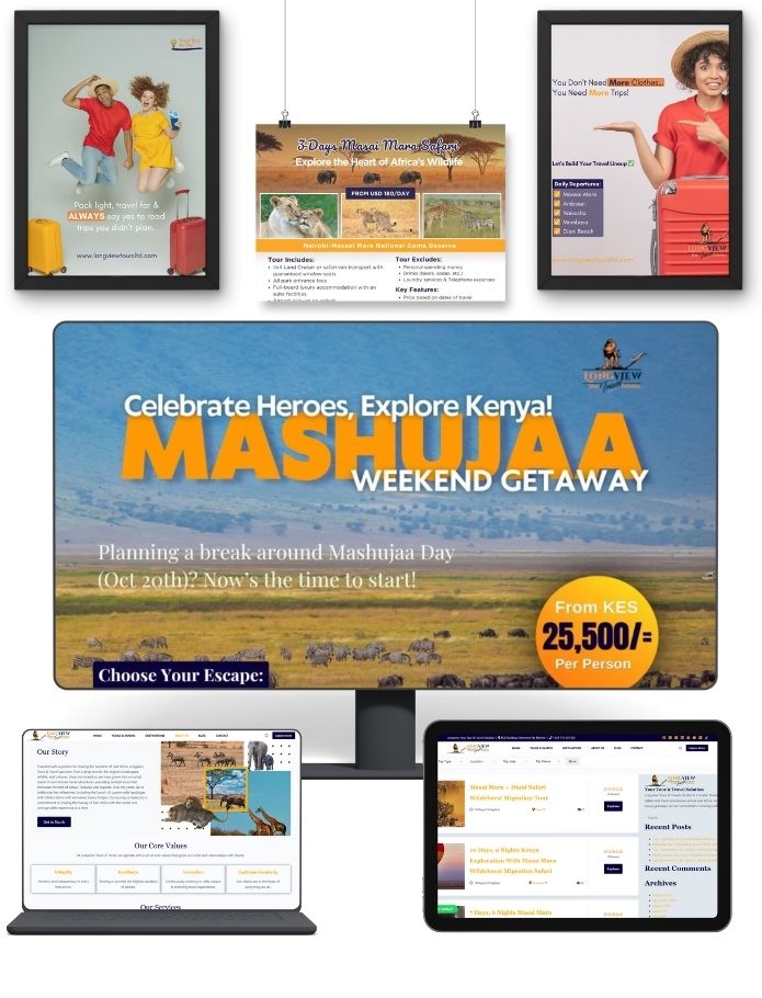 Travel Website Design and Digital Marketing in Kenya | Longview Tours – CubiKode