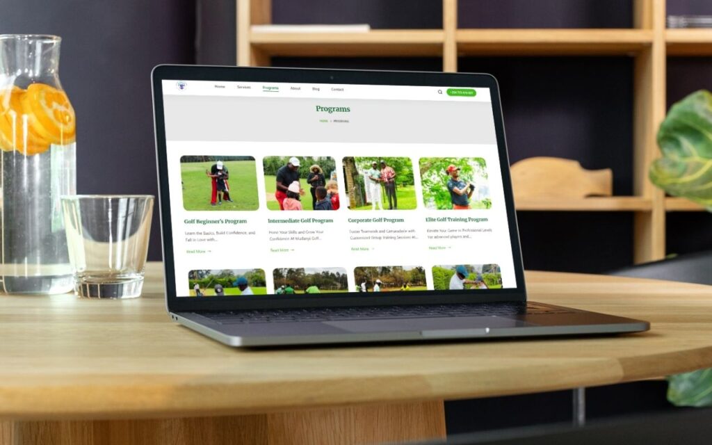 Golf Academy Website Design in Kenya | CubiKode Agency
