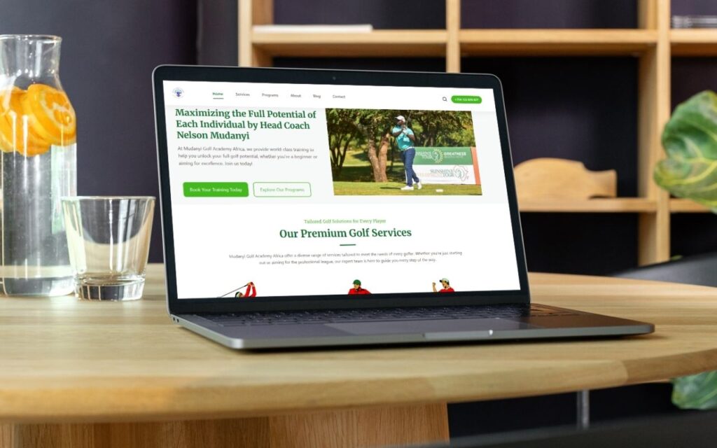 Golf Academy Website Design in Kenya | CubiKode Agency