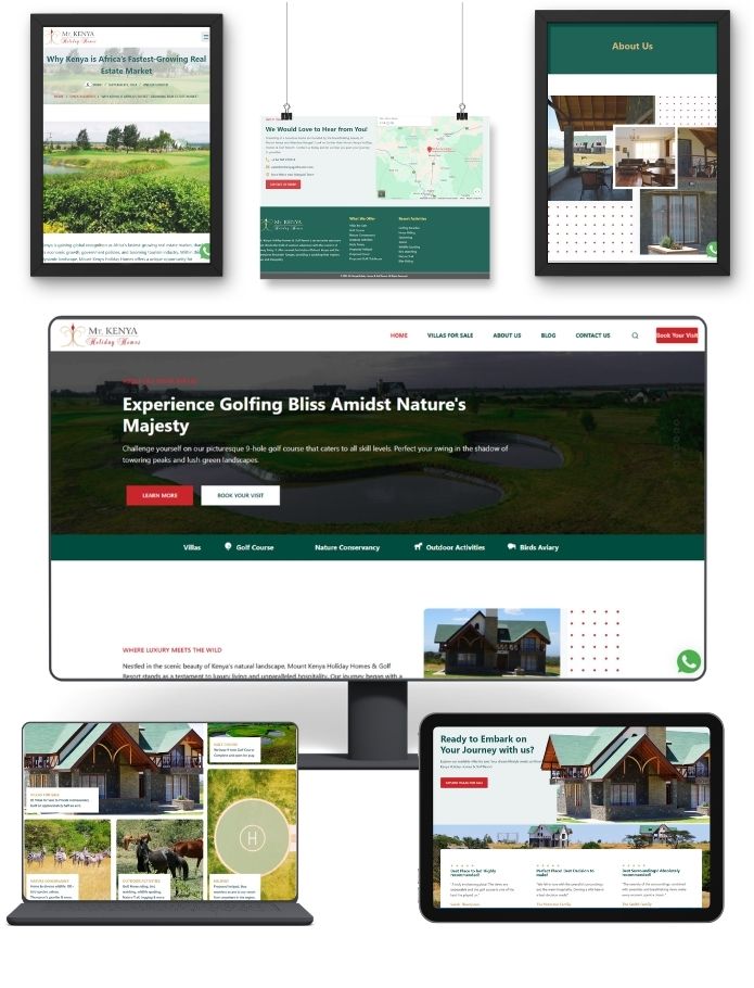 Resort Website Development for Mt. Kenya Holiday Homes & Golf Resort