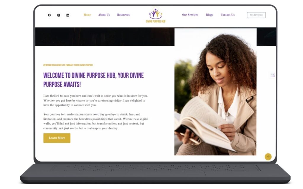 Women Empowerment Website Development | Divine Purpose Hub