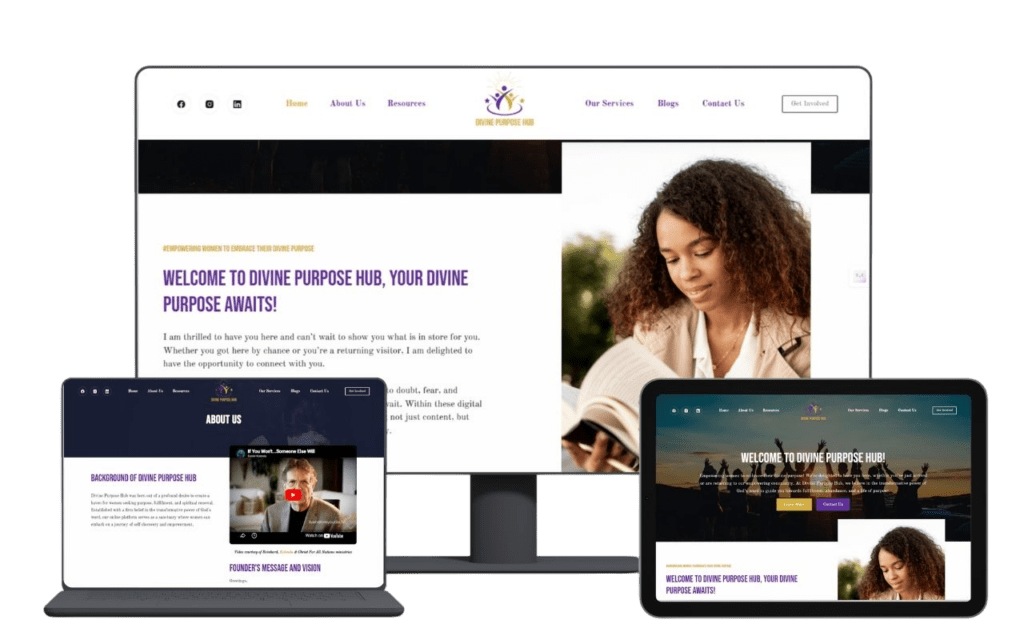 Women Empowerment Website Development | Divine Purpose Hub